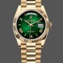 Replica Rolex Day Date 36mm Fluted Lünette Grün Ombre Zifferblatt President Armband m128238 0118