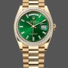Replica Rolex Day Date 36mm Green Dial Diamond-Set Bezel President Bracelet m128398tbr 0035 Hochwertige Nachbildung