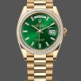 Replica Rolex Day Date 36mm Green Dial Diamond-Set Bezel President Bracelet m128398tbr 0035
