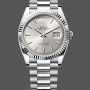 Replica Rolex Day Date 36mm Platin Weißgold Silber Index 128236 0001