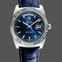 Replica Rolex Day Date 36mm Weißgold geriffelte Lünette 118139 0004 Blaue Indizes