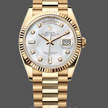 Replica Rolex Day Date 36mm Gelbgold 128238 0011 MOP Diamond
