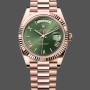 Replica Rolex Day Date 40 18k Everose Gold Olive Green Dial m228235 0025 40mm