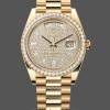 Replica Rolex Day-Date 40 18K Gelbgold Diamant Paved Zifferblatt Diamant m228348rbr 0037 Schweizer Handwerkskunst