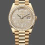 Replica Rolex Day-Date 40 18K Gelbgold Diamant Paved Zifferblatt Diamant m228348rbr 0037