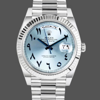 Replica Rolex Day Date 40 228236 Platinum Ice Blue Dial Herrenuhr