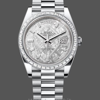 Replica Rolex Day-Date 40 Platinum Meteorite Diamond Dial M228396TBR 0027 Herrenuhr
