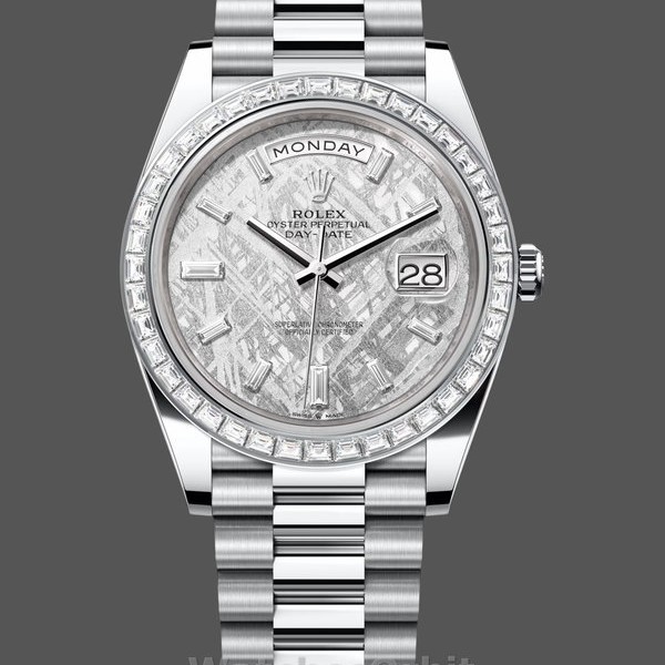 Replica Rolex Day-Date 40 Platinum Meteorite Diamond Dial M228396TBR 0027 Herrenuhr Sportliches Design