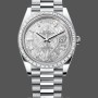 Replica Rolex Day-Date 40 Platinum Meteorite Diamond Dial M228396TBR 0027 Herrenuhr