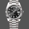 Replica Rolex Day-Date 40mm 228239 0005 Black Diamond Dial Fluted Bezel Herren Replica Uhr Authentisches Aussehen