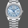 Replica Rolex Day-Date 40mm Platinum Ice Blue Arabic Dial Diamond Bezel 228396TBR Herrenuhr Alltagsfreundlich