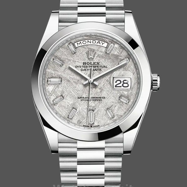 Replica Rolex Day-Date 40mm Platinum Meteorite Baguette 228206 0036 Herrenuhr Ideal für Herren