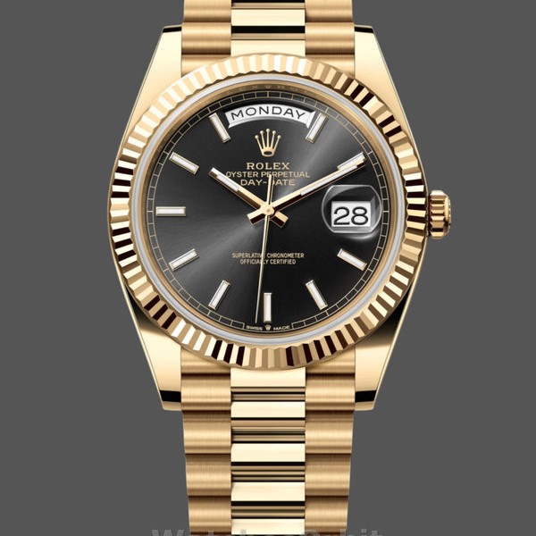 Replica Rolex Day Date 40mm Gelbgold President Black Dial m228238 0067 Schweizer Handwerkskunst