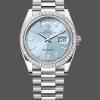 Replica Rolex Day Date m128396tbr 0003 Platin Ice Blue Dial 36 mm Stilvolles Accessoire