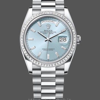 Replica Rolex Day Date m128396tbr 0003 Platin Ice Blue Dial 36 mm