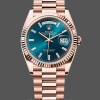 Replica Rolex Day Date Oyster 36 mm Everose Gold Blue Green Dial M128235 0085 Schweizer Handwerkskunst