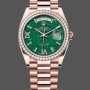 Replica Rolex Day Date Oyster 36 mm Everose Gold Diamonds Bezel M128345RBR 0068