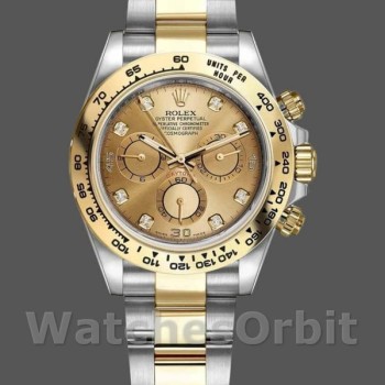 Replica Rolex Cosmograph Daytona 116503 Gelbgold Champagner Diamant Zifferblatt 40MM Herren Replica Uhr
