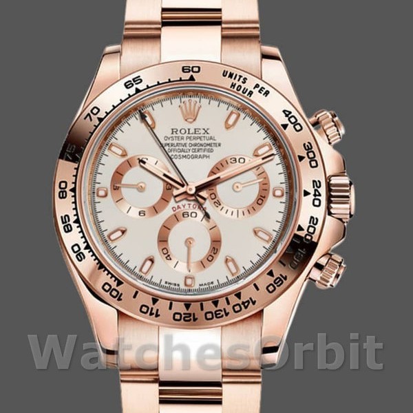 Replica Rolex Cosmograph Daytona 116505 Oyster Armband Rose Ivory Zifferblatt 40mm Herren Replica Uhr, Replik, Schweizer Handwerkskunst