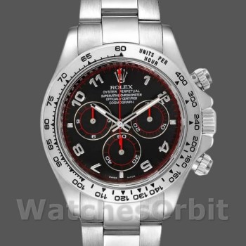 Replica Rolex Cosmograph Daytona 116509 Black Arabic Dial White Gold 40MM Herren Replica Uhr