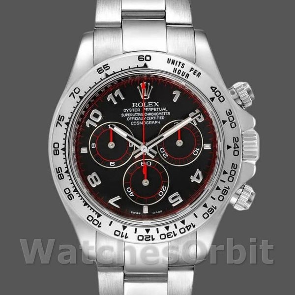 Replica Rolex Cosmograph Daytona 116509 Black Arabic Dial White Gold 40MM Herren Replica Uhr Stilvolles Accessoire