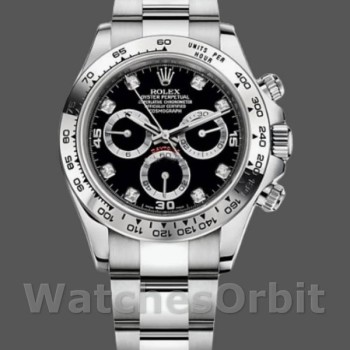 Replica Rolex Cosmograph Daytona 116509 Black Dial White Gold 40MM Herren Replica Uhr