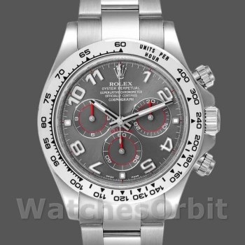 Replica Rolex Cosmograph Daytona 116509 Gray Arabic Dial White Gold 40MM Herren Replica Uhr