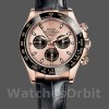 Replica Rolex Cosmograph Daytona 116515LN Lederarmband Schwarz Pinkes Zifferblatt 40mm Herren Replica Uhr, Replica Uhr, Authentisches Aussehen