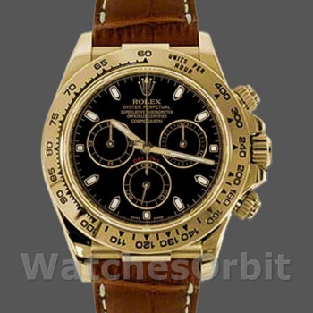 Replica Rolex Cosmograph Daytona 116518 Brown Leather Strap 40mm Herren Replica Uhr