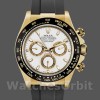 Replica Rolex Cosmograph Daytona 116518LN White Dial Black Rubber Strap 40mm Herren Replica Uhr, Exakte Nachbildung, Moderne Ästhetik
