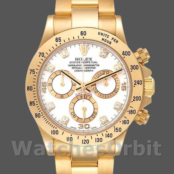 Replica Rolex Cosmograph Daytona 116528 White Diamond Dial 40MM Herren Replica Uhr Sammlerstück