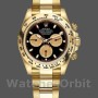 Replica Rolex Daytona 116508 Gelbgold Schwarzes Zifferblatt 40MM Herren Replica Uhr