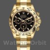 Replica Rolex Daytona 116508 Gelbgold Schwarzes Index-Zifferblatt 40MM Herren Replica Uhr Moderne Ästhetik