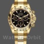 Replica Rolex Daytona 116508 Gelbgold Schwarzes Index-Zifferblatt 40MM Herren Replica Uhr
