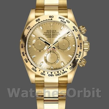 Replica Rolex Daytona 116508 Gelbgold Champagner Index Zifferblatt 40MM Herren Replica Uhr