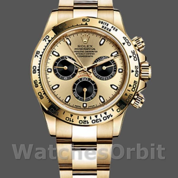 Replica Rolex Daytona 116508 Gelbgold Champagner Index Zifferblatt 40MM Herren Replica Uhr Exklusive Verarbeitung