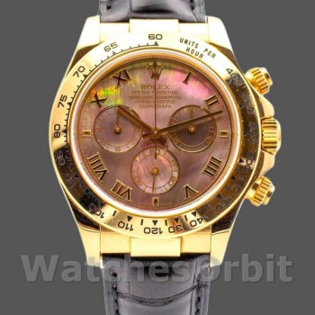 Replica Rolex Daytona 116518 Black MOP Roman Dial 40mm Herren Replica Uhr