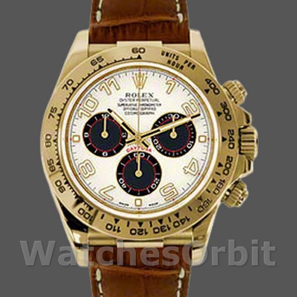 Replica Rolex Daytona 116518 Ivory Dial Brown Leather Strap 40mm Herren Replica Uhr, Replika Uhren, Moderne Ästhetik