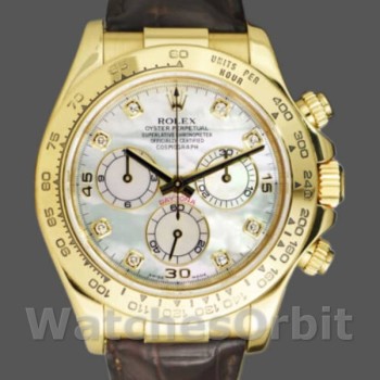 Replica Rolex Daytona 116518 MOP Diamond Dial Yellow Gold 40mm Herren Replica Uhr