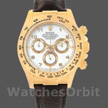 Replica Rolex Daytona 116518 Gelbgold Weißes Zifferblatt 40mm Herren Replica Uhr