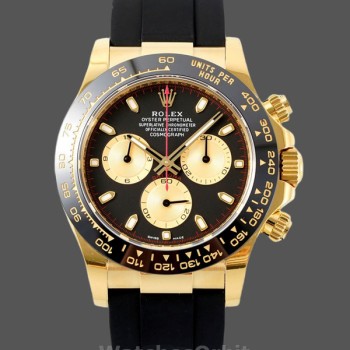 Replica Rolex Daytona 116518LN Black Dial Rubber strap 40mm Herren Replica Uhr