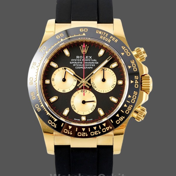 Replica Rolex Daytona 116518LN Black Dial Rubber strap 40mm Herren Replica Uhr, Replica Uhr, Exklusive Verarbeitung