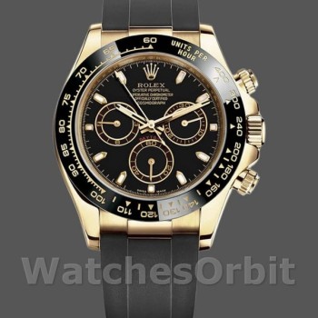 Replica Rolex Daytona 116518LN Black Dial Yellow Gold 40mm Herren Replica Uhr