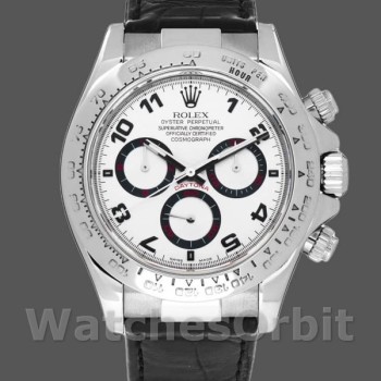 Replica Rolex Daytona 116519 Black Alligator Lederarmband Weißes Zifferblatt 40mm Herren Replica Uhr