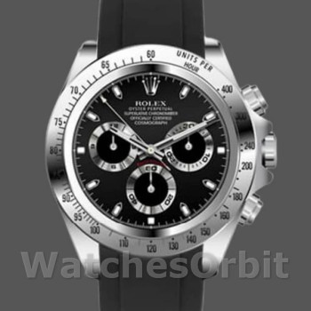 Replica Rolex Daytona 116519 Black Dial Black Rubber strap 40mm Herren Replica Uhr