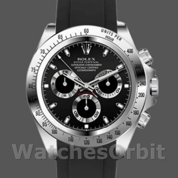 Replica Rolex Daytona 116519 Black Dial Black Rubber strap 40mm Herren Replica Uhr, Replika Uhren, Exklusive Verarbeitung