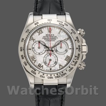 Replica Rolex Daytona 116519 Black Leather strap Meteorite Dial 40mm Herren Replica Uhr