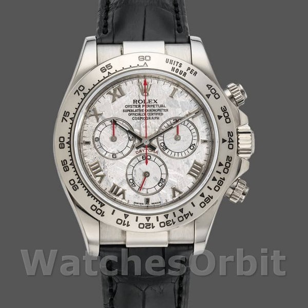 Replica Rolex Daytona 116519 Black Leather strap Meteorite Dial 40mm Herren Replica Uhr, Exakte Nachbildung, Authentisches Aussehen