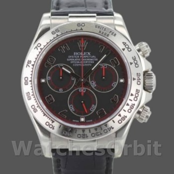 Replica Rolex Daytona 116519 Black Racing Dial Lederarmband 40mm Herren Replica Uhr
