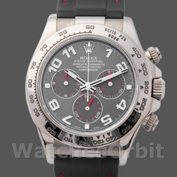 Replica Rolex Daytona 116519 Grey Dial Black RubberB Armband 40mm Herren Replica Uhr